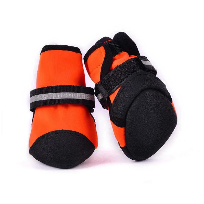 4 Pc/ Set Waterproof Pet Boots Dog Boots Winter Pet Dog Anti-slip Dog Boots for Various Size Dogs Labrador Husky Paw Protectors