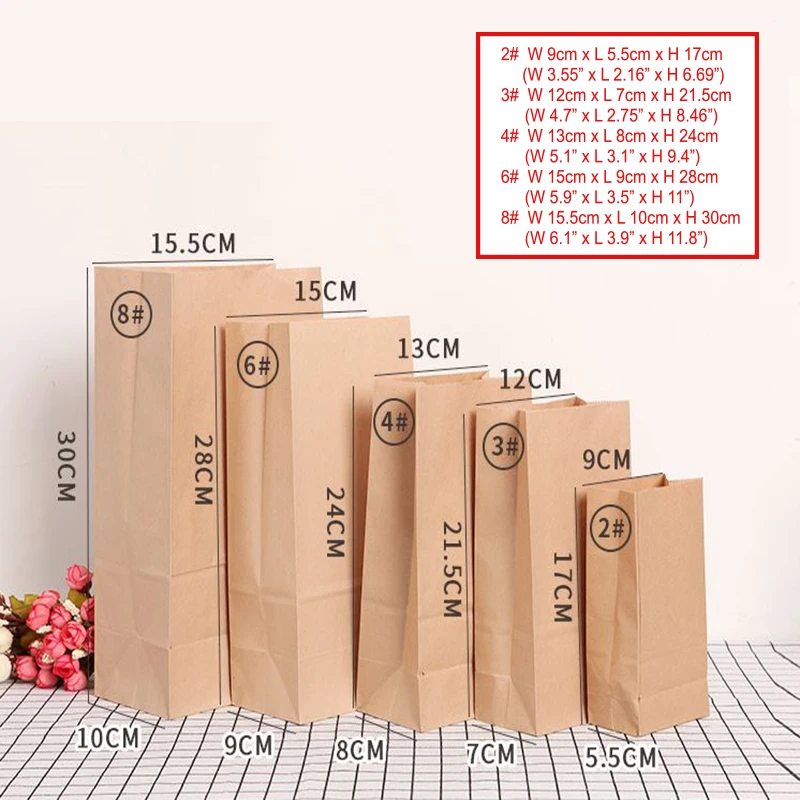 

paper bag Brown Kraft Paper bag Gift Bags packing Biscuits candy Food bread Cookie Bread Nuts Snack Baking Package