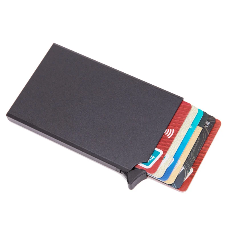 

New brand Bank Credit Card holder men Automatic pop-up Card Holder Box high quality business card holder cardholder organizador