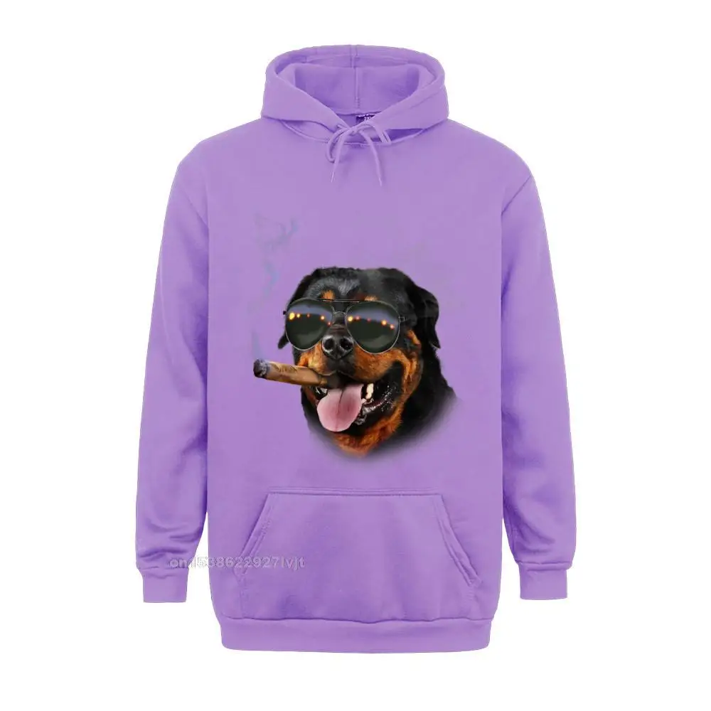 Unique 2021 Discount Men T Shirts O Neck Short Sleeve 100% Cotton Tees cosie T Shirt Wholesale T-Shirt Rottweiler with Cigar Wearing Aviator Sunglass Dog_22 purple
