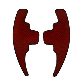 

Premium Real Carbon Fiber Red Paddle Shifter Extensions Fit for Benz a B Class GLA GLK