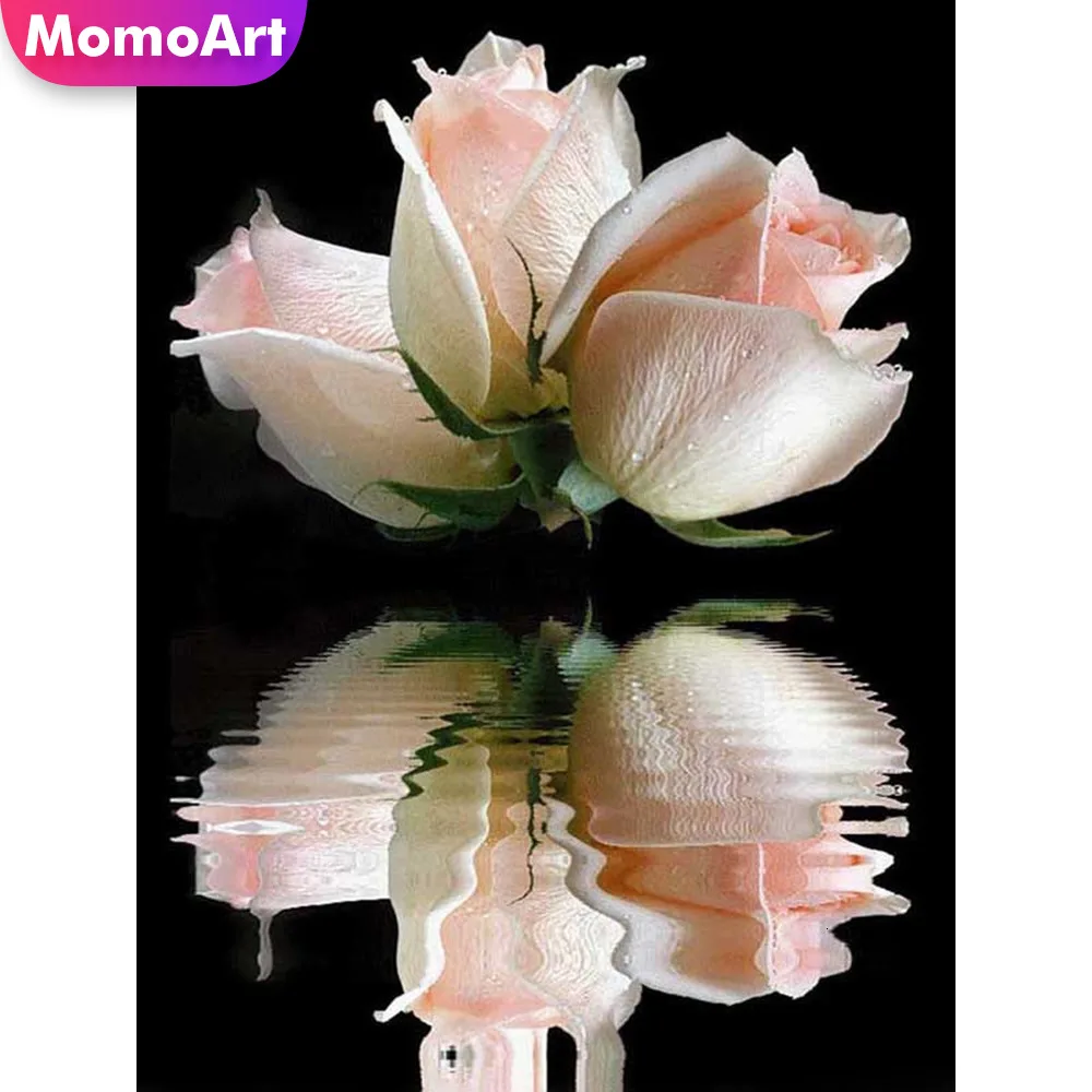 

MomoArt 5D Diamond Painting Flowers Full Drill Square DIY Diamond Embroidery Cross Stitch Gift Home Decoration