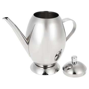 

500ml Stainless Steel Olive Oil Vinegar Batcher Can Bottle Pot Egg Shape Kitchen Accessories Cooking Tools Set Storage Bottles