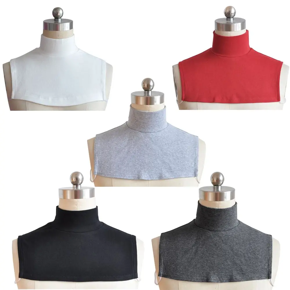 

Winter Cotton Detachable Half Top Dickey Fake Collar Neck Warmer Turtleneck False Pullover