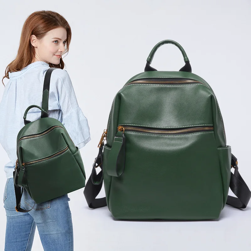 Модный женский рюкзак, осенний стиль, корейский стиль, универсальный модный уличный стиль, мягкая кожа, повседневная, большая емкость, Ba