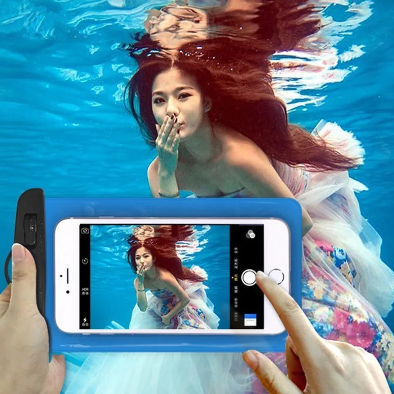 

Universal Clear Mobile Phone Dry Pouch Waterproof PVC Cell Phone Bag for Swimming Diving Water Sports Phone Case Bag 105x175MM