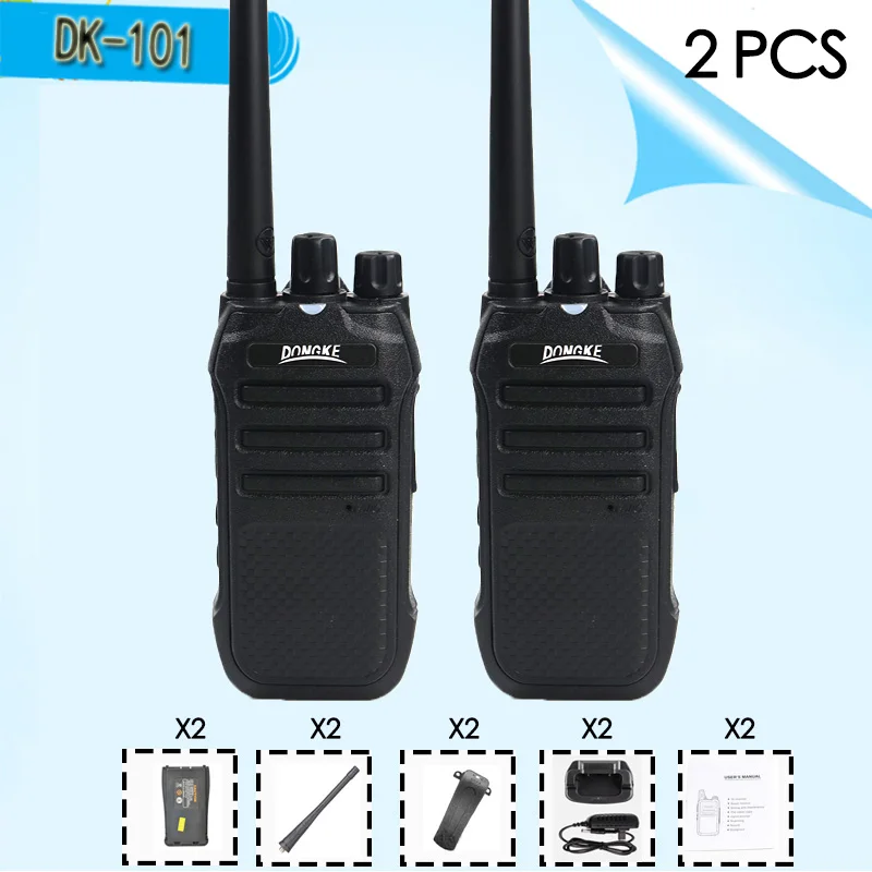 2PCS 2 шт.) DONGKE 101Walkie Talkie Профессиональный приемопередатчик портативное радио comunicador woki toki walk talk ham radio walkie-talkies - Цвет: 2PCS