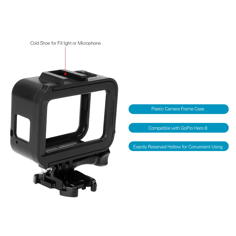 Защитный Корпус рамка оболочка крепление аксессуар для GoPro Hero 8 черный с быстрым подвижным гнездом и винт