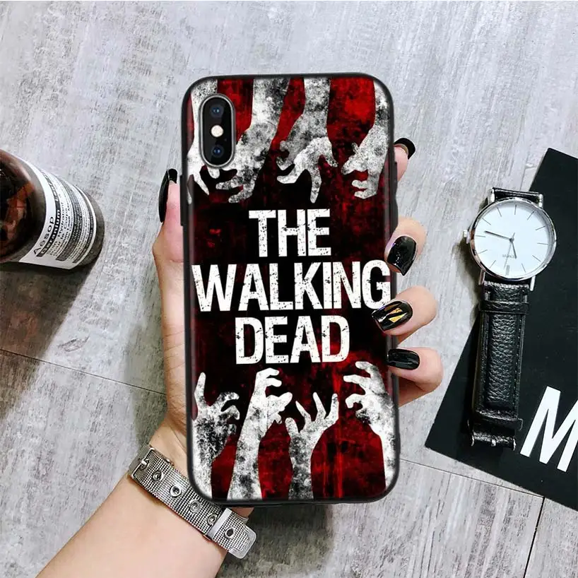Черный чехол для телефона Walking Dead TWD для Apple IPhone 11 Pro XS MAX XR 7 8 6 6S Plus X 10 Ten 5 5S SE Coque Shell