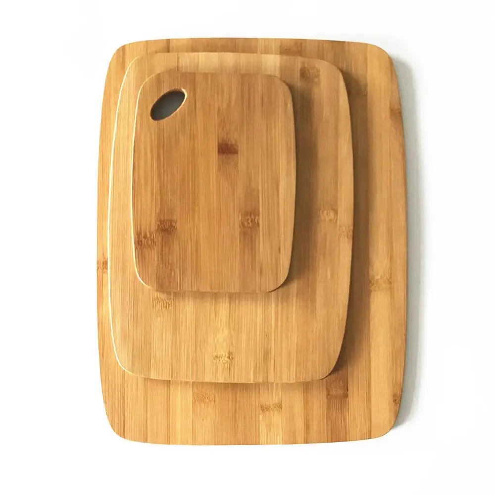 at Home Bamboo Assorted Set White Cutting Board (3 ct)