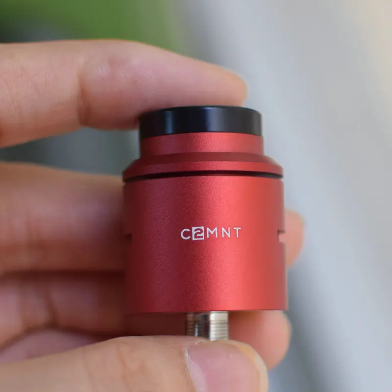 red Новейший C2MNT rda V2 RDA с bf контактным ремонтом 24 мм атомайзер, совместимый с механическим модом, дополнительный Бесплатный 810 капельный наконечник - Цвет: red