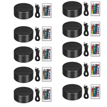 

Touch switch black night light replacement lamp holder lighting combined base remote control touch colorful gradient