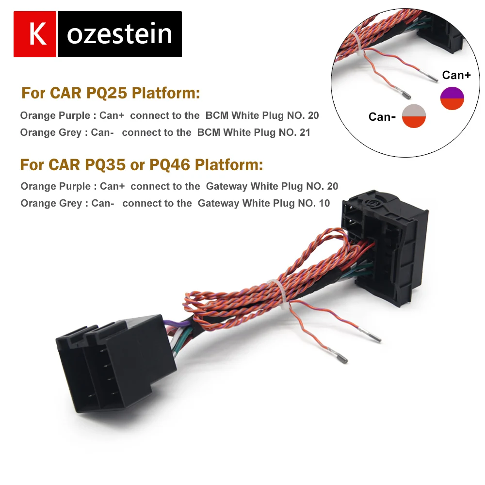 RCN210 к RCD330 Plus RCD510 310 315 Quadlock адаптер с кабелем canbus для VW Jetta Polo Golf Passat MK5 MK6 B6 B7 Eos