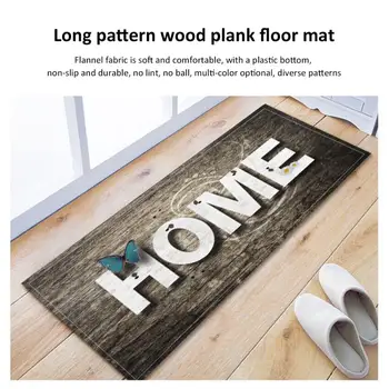 

40x120 Cm Fashion "Home" Printed Wood Pattern Floor Rug For Living Room Mat Home Decoration Kitchen Carpet Anti-slip Bath Carpet