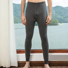 Мужские новые зимние теплые штаны, шерстяные теплые штаны до колена, плюшевые плотные леггинсы, сексуальные тонкие размера плюс, чистые цветные штаны, Мягкие штаны