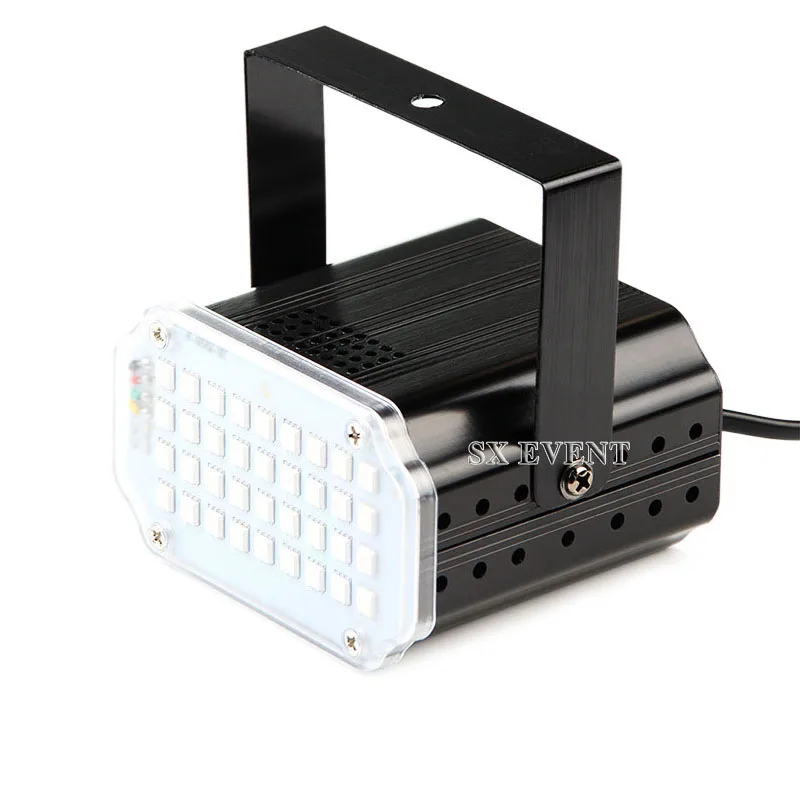 36шт SMD 5050 rgb вечерние сценический светодиодный мерцающий светильник со звуком