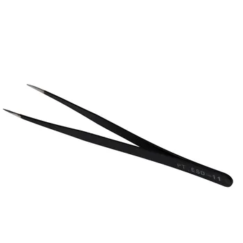

High Quality 1pcs Anti-static Precision Tweezers Stainless Steel Antistatic Eyelash Curler Clip Tweezer Repair Beauty Tools 1010