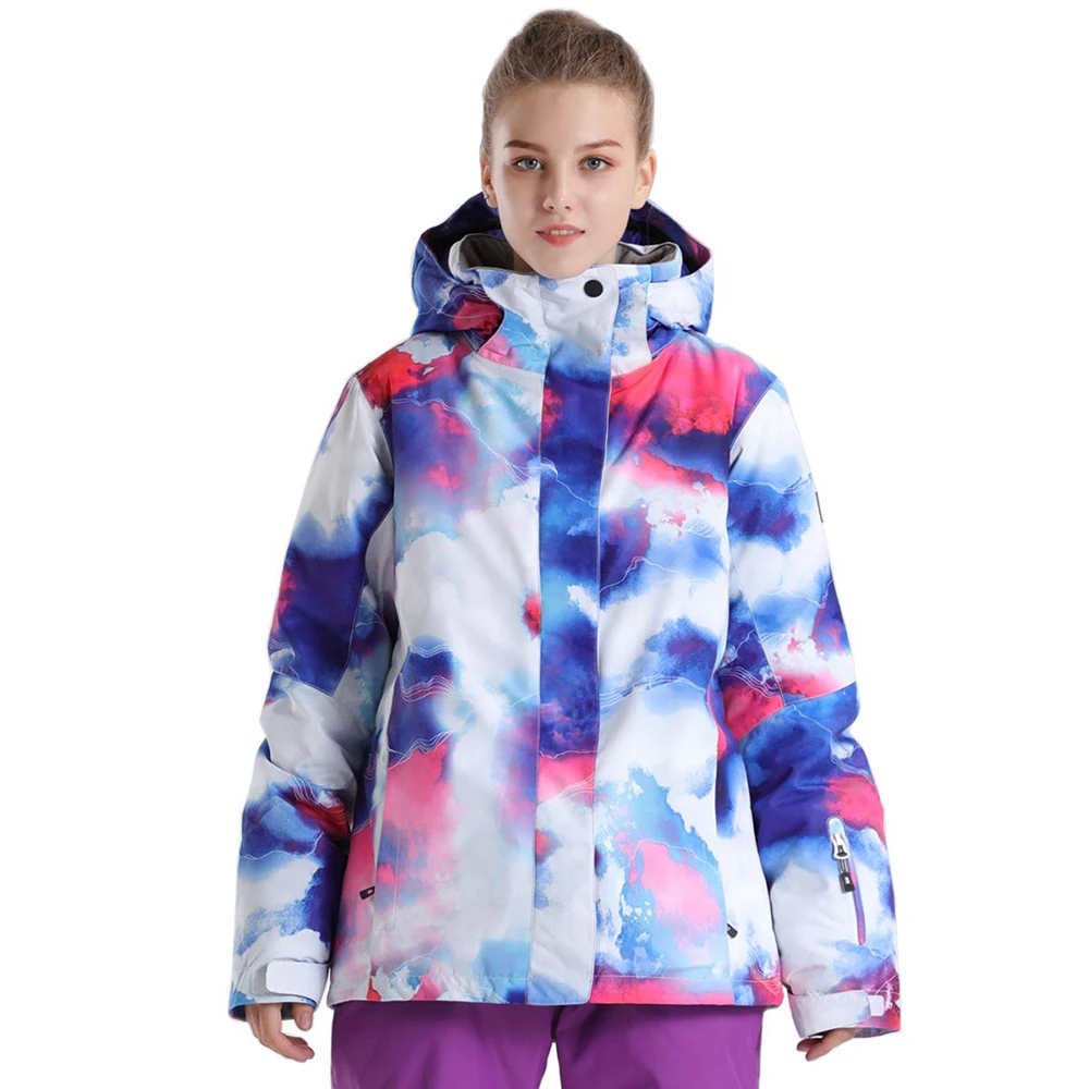 Женские лыжные сноубордические куртки и штаны, ветрозащитная Водонепроницаемая зимняя куртка, лыжные костюмы