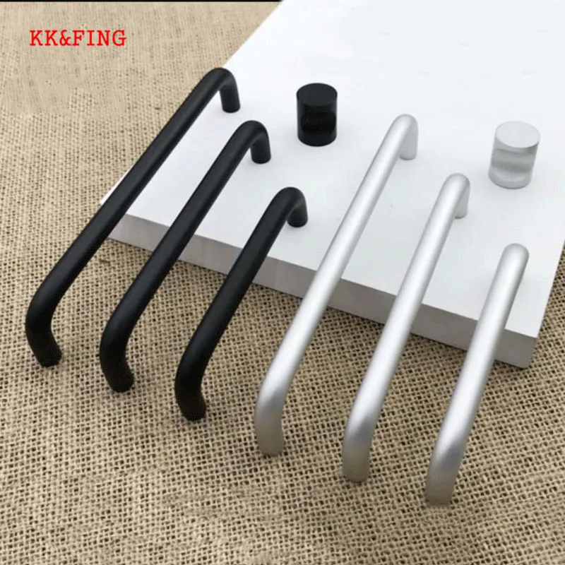 U Type Aluminum Alloy Kitchen Cabinet Door Handles Drawer Knobs Home Improvement Furniture 10mm