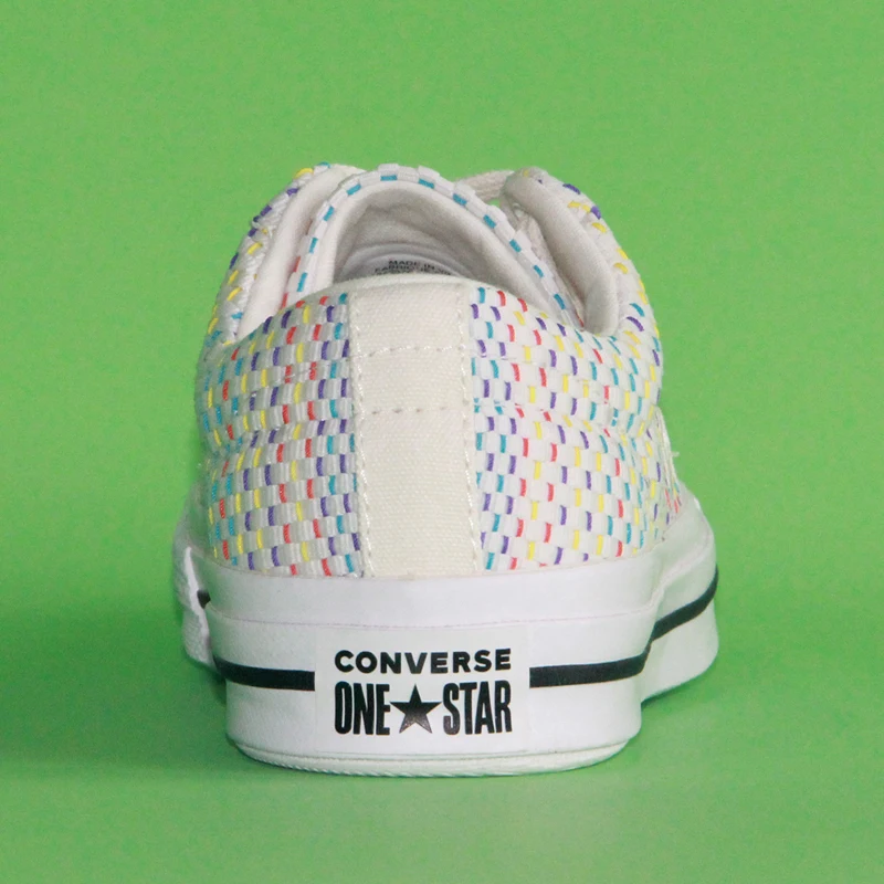 Converse Оригинальные кроссовки одного звезда тканые стиль для мужчин и женщин, кроссовки унисекс обувь для скейтборда, кроссовки 164607C