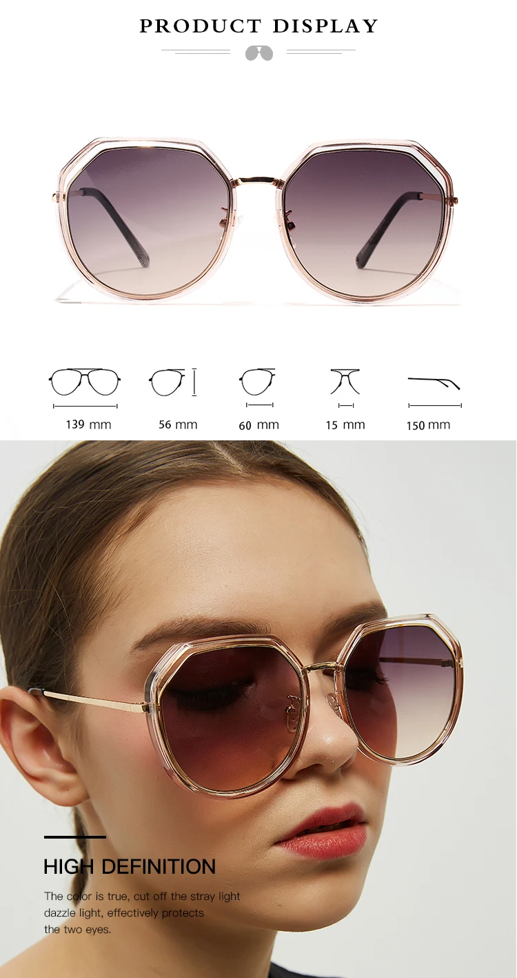 Cheap Price Promotional Mixed Color Sunglasses Travelling Ladies Fashion Sunglass