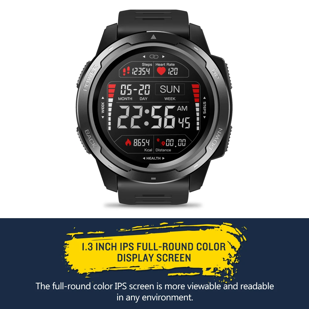 

VIBE 5 SmartWatch Waterproof Heart Rate Long Battery Life Color Display Screen Multi-sports Modes Fitness Tracker Smart Watch
