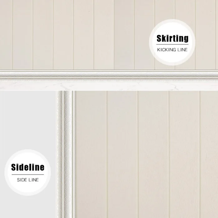 Отделка стен линии плинтуса границы 3D узор стикер декор самоклеющиеся Водонепроницаемый полосы для дома KSI999