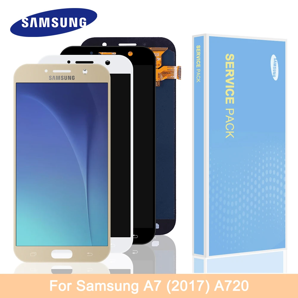Оригинальный Super AMOLED для 6 0 &quotSamsung Galaxy A7 2018 ЖК дисплей + сенсорный экран Сенсорная