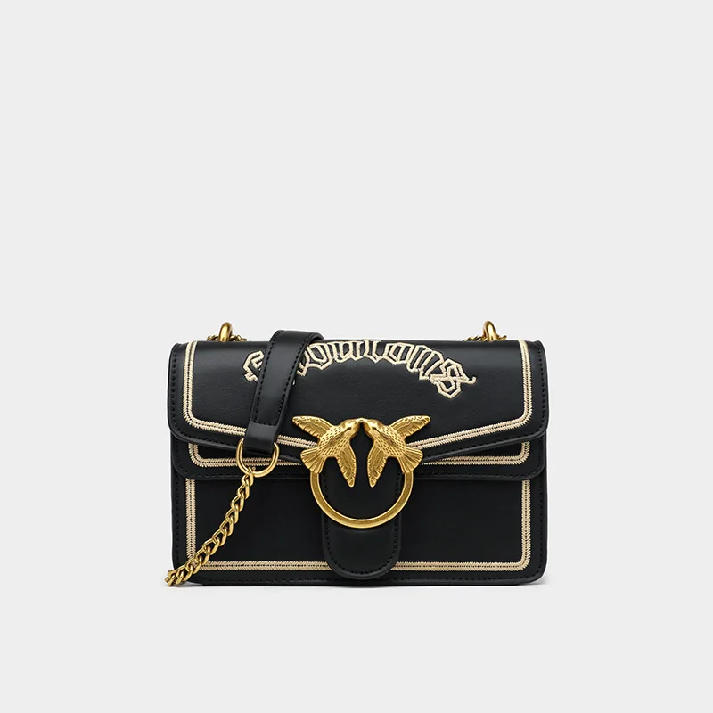 

Bag 2019 New Style Single-shoulder Crossbody Bag Online Celebrity Small CK Square Sling Bag Embroidered Swallow Bag Women's Bag