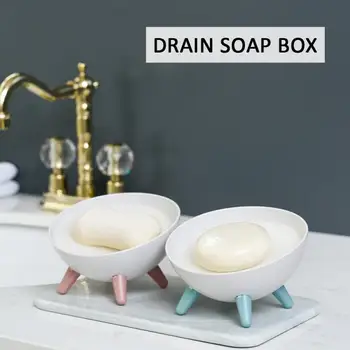 

Soap Holder Non Slip Soap Box Toilet Shower Tray Draining Rack Bathroom Gadgets Soap Dish Soap Tray Holder Batnroom Toilet Rack