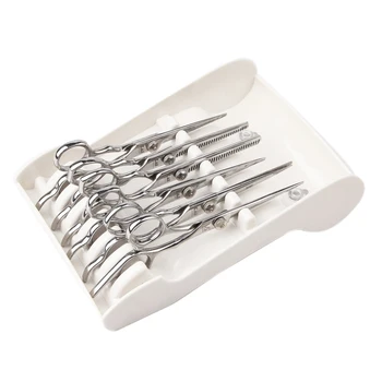 

Salon Shears Stand Rack Case Hair Scissors Holder Organizer Storage Tray with 2 Sucker