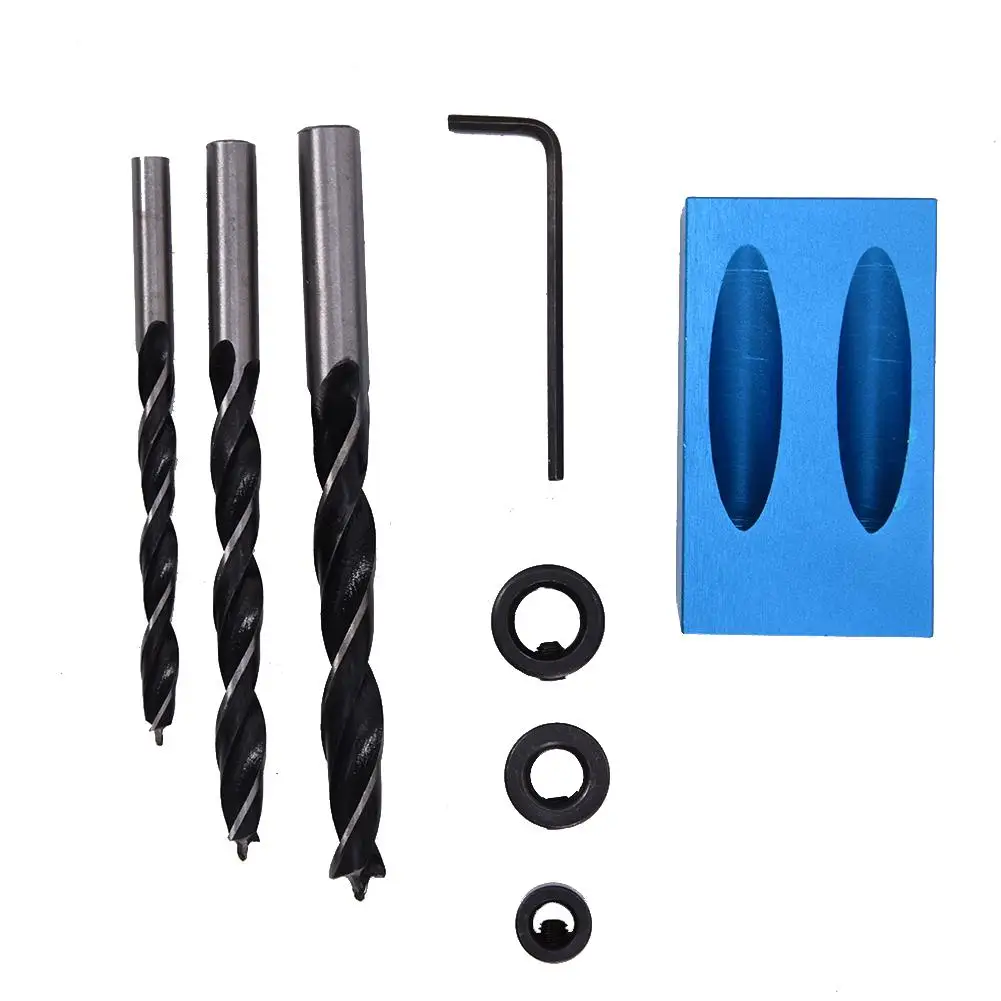 14pcs 15 Angle Woodworking Guide Positioner Kit 6/8/10MM Oblique Hole Locator Positioner Drilling Bits Jig Clamp Woodworking Kit