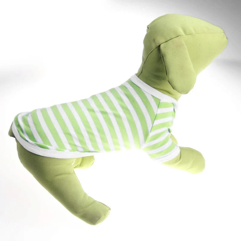 

Summer Stripe Pet Puppy Small Dog Cat Clothes Vest T-Shirt Apparel Size XS~XL
