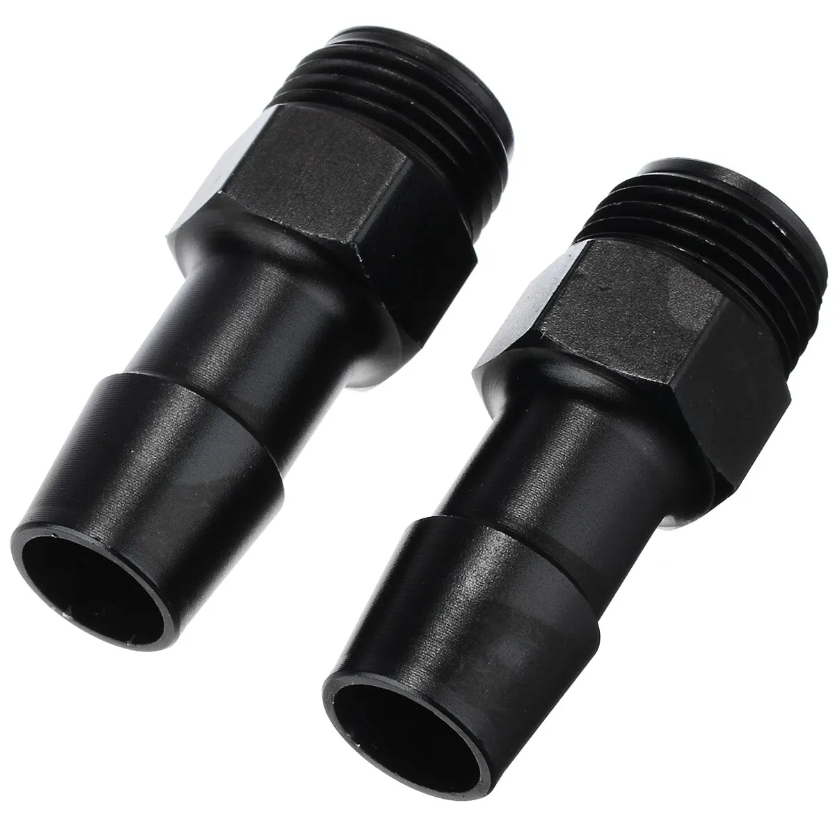 Universal 1pc 6061 Aluminum 2-Port Compact Baffled Oil Catch Can 3/8" NPT Inlet Outlet Black 2 fl oz