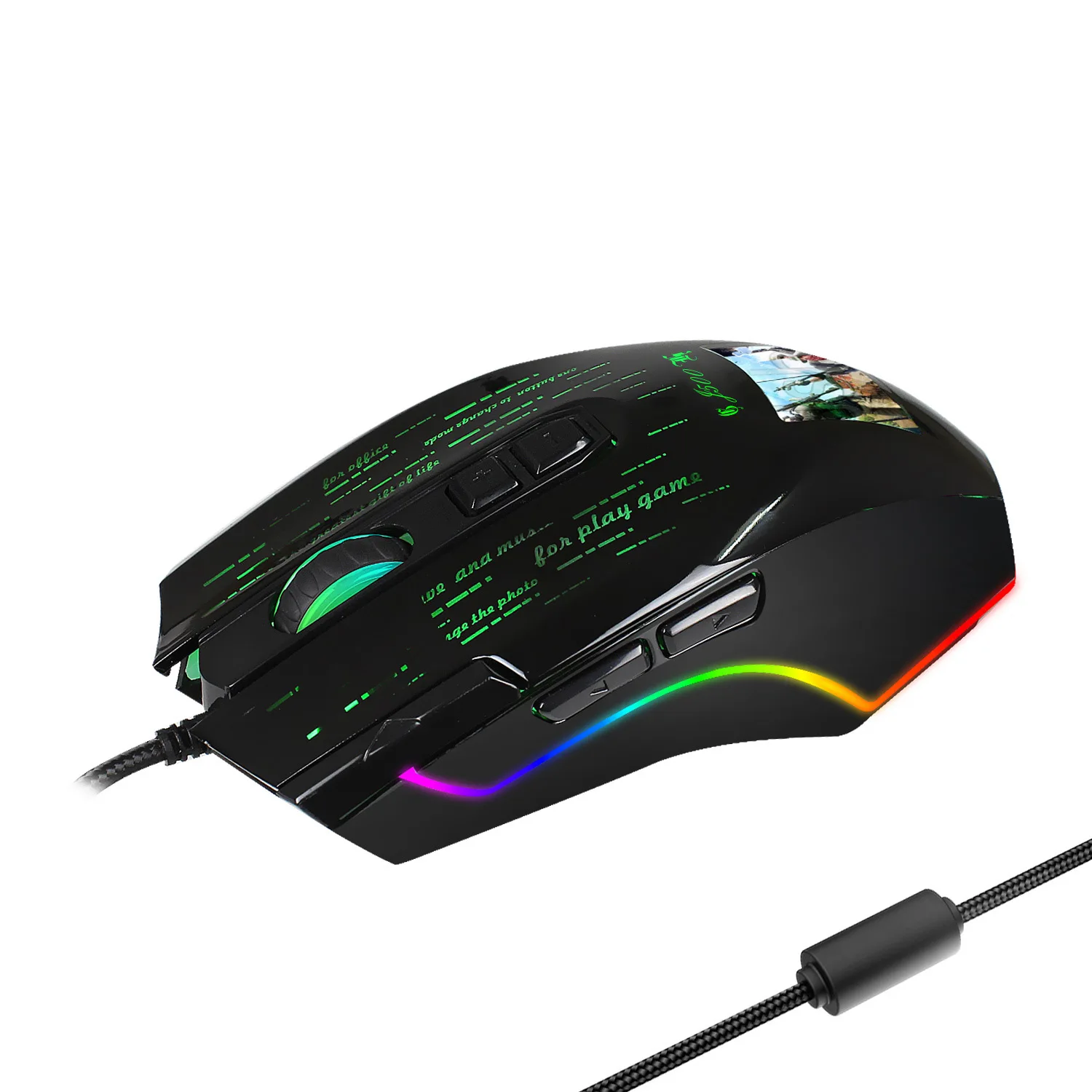 silent wireless mouse J500 Gaming Mouse USB 10000 DPI PMW3325 USB RGB Wired Mouse Gamer 9 Buttons Programmable Mice For Computer PC Can Photo Setting best wired gaming mouse