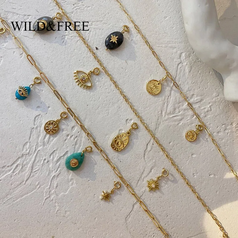 Wild &amp Free &quotсделай сам&quot с принтами звезд и глаз кулон ожерелье для женщин