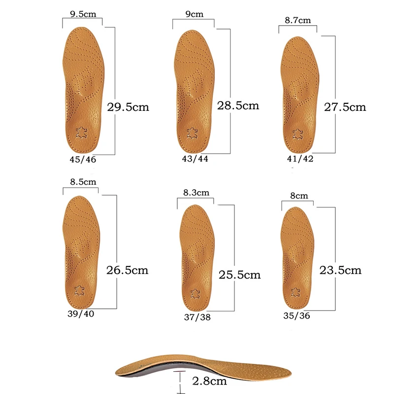 Кожаная ортопедическая поддержка для стопы стельки для плоских ног вставка коврик унисекс упругие стельки для подошвенного фасцита