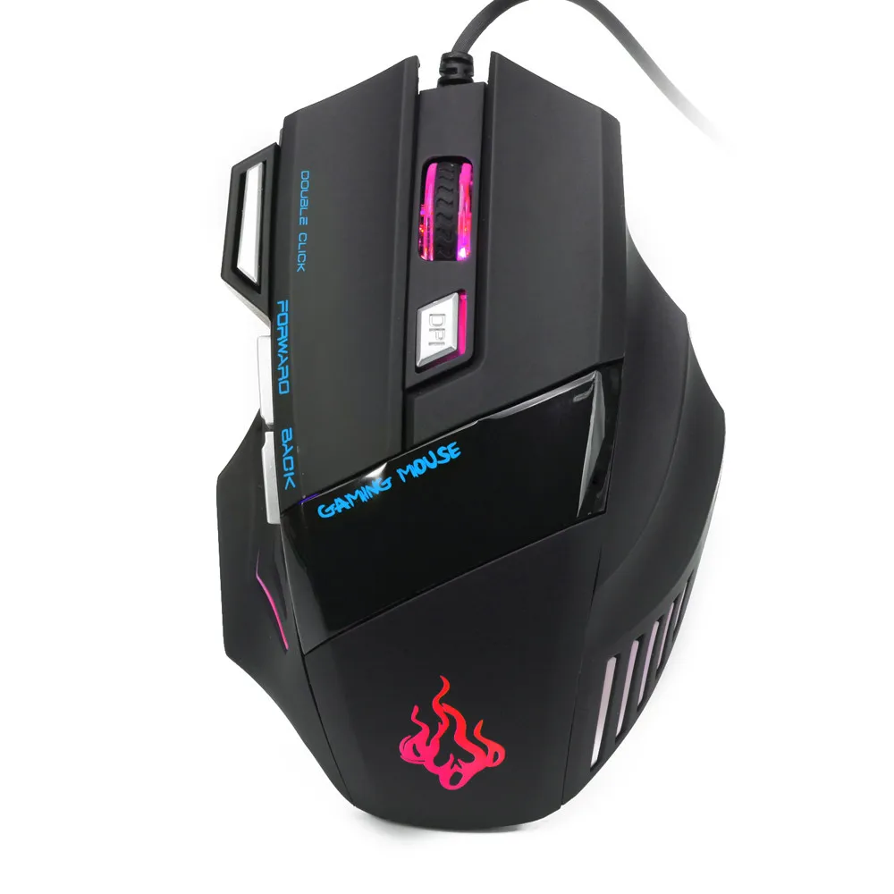  Professional USB Wired Gaming Computer Mouse 5500 DPI Optical LED Lighting Mouse Gamer for Computer