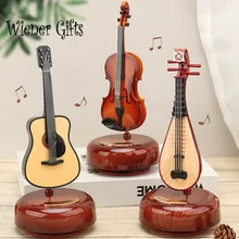 music decoration octave Box Retro musical instrument music box rotary pronunciation friend birthday personalized custom gift