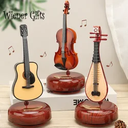 music decoration octave Box Retro musical instrument music box rotary pronunciation friend birthday personalized custom gift