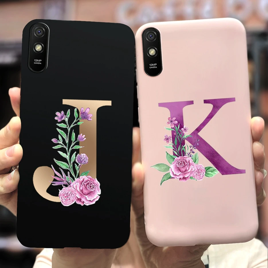 For Xiaomi Redmi 9A Case Silicone Soft TPU Back Phone Protector Shell For Xioami Redmi 9AT 9 A Redmi9A T Cute Letters Cover Bags best waterproof phone pouch