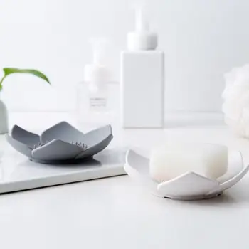 

Practical Flower Shaped Soapbox Dish Storage Fine Workmanship Long Service Life Plate Tray Drain Holder Bathroom Tub Supplies
