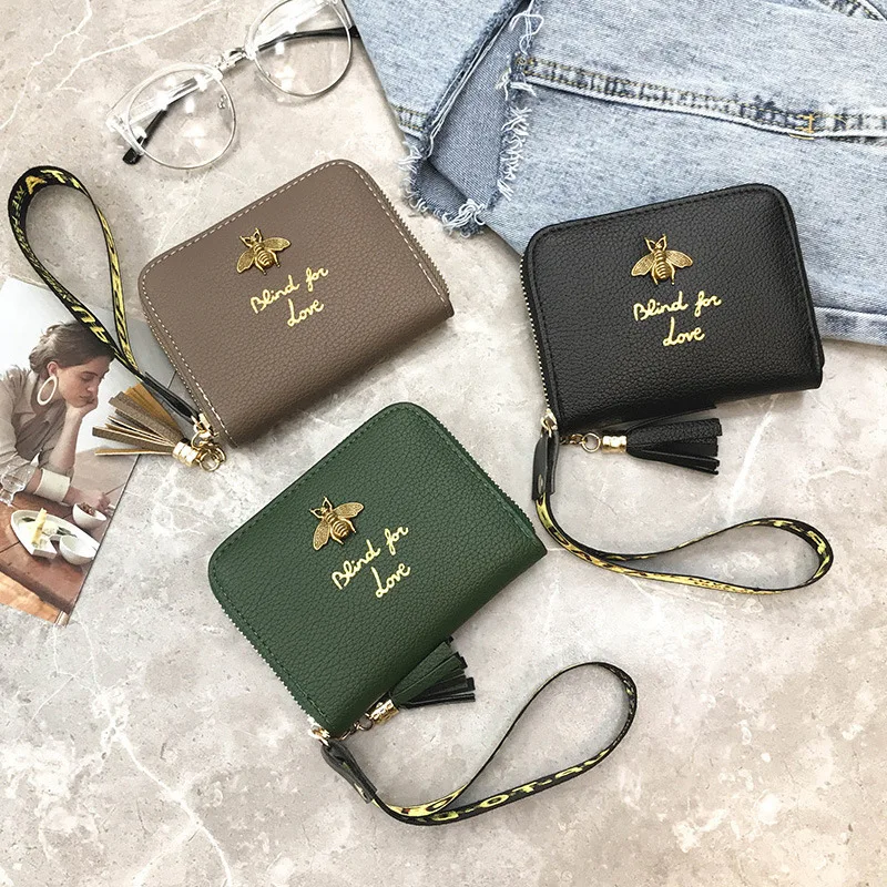 

Korean-style PU Leather Zipper Women's Wallet 2019 New Style Multi-color Simple Purse Dull Polish Portable Handbag