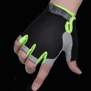 Anti-slip Anti-sweat Men Women Half Finger Gloves Breathable Anti-shock Sports Gloves 4