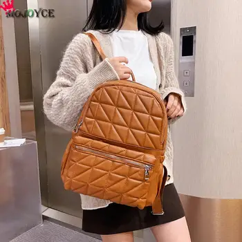 

Simply Backpack Bags Solid Color PU Leather Casual Backpack Bag Lady Chain Travel Small Rucksack for Women 2020