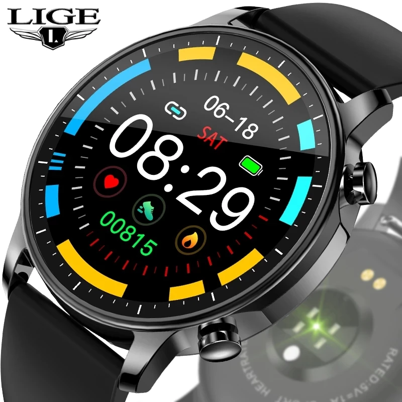 

LIGE Ladies Smart Watch Women Fitness Watch smartwatch Men Waterproof Music Weather Display for Android ios Reloj Inteligente