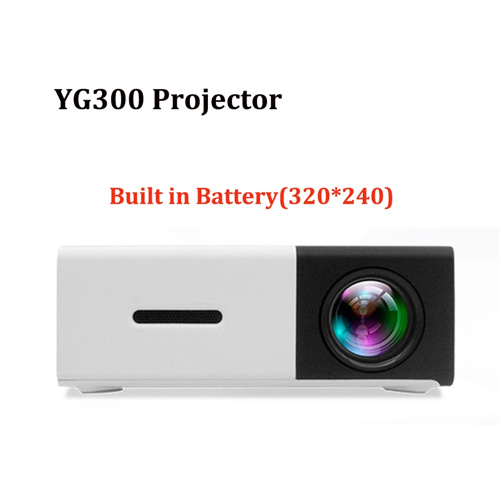 Светодиодный проектор YG300 объектив проектора 1080P экран 80 дюймов мини Тор для