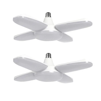 

Promotion! 2Pcs 60W LED Garage Shop Work Lights 6000Lm Home Ceiling Fixture Deformable Lamp White Light 170-240V