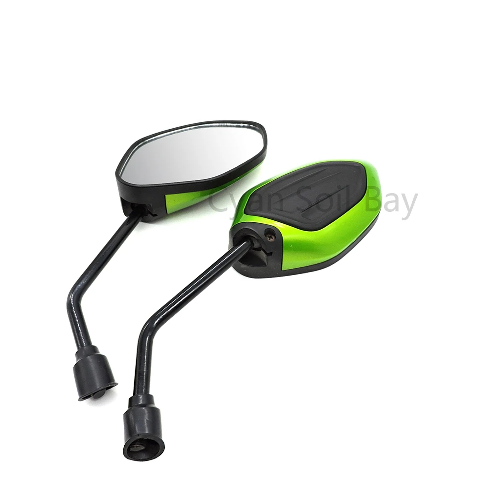 Green 4 цвета выпуклое зеркало универсальный мотоцикл заднего вида зеркала Мотоцикл Скутер боковые зеркала модифицированные утюги+ пластиковый корпус - Цвет: Green