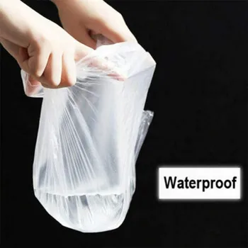 

Disposable Kitchen Appliances Disposable White Thickened Plastic Apron 100PCS / SET Suitable for Cooking Art Craft